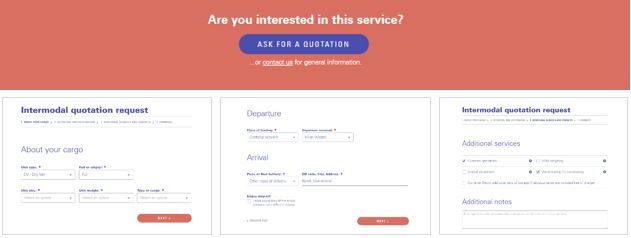 Intermodal quotation request
