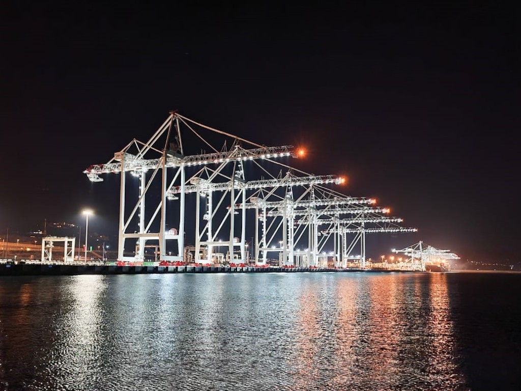 Tanger Alliance Terminal at night