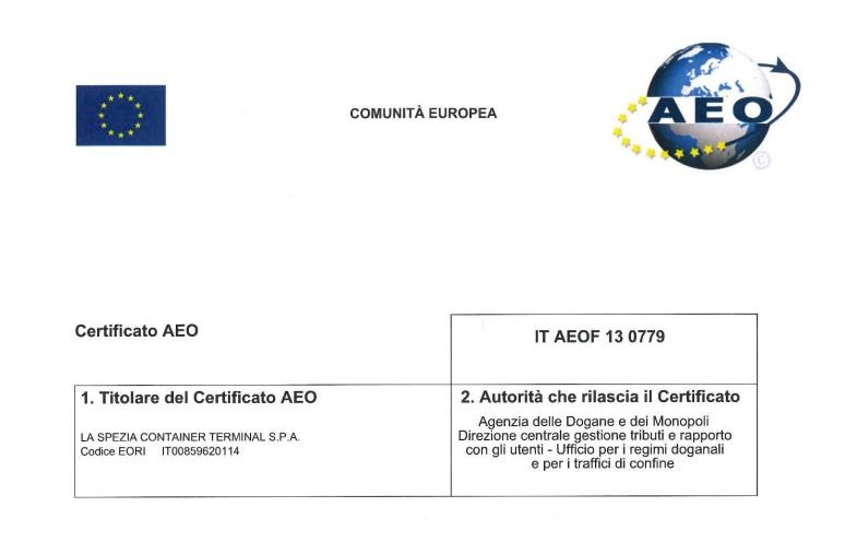 LSCT Certificato AEO