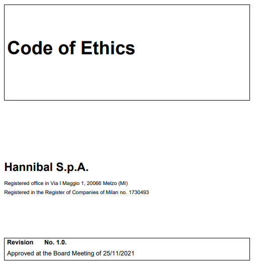 Hannibal Code of Conduct