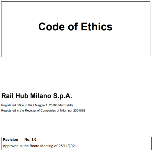 RHM Code of Conduct