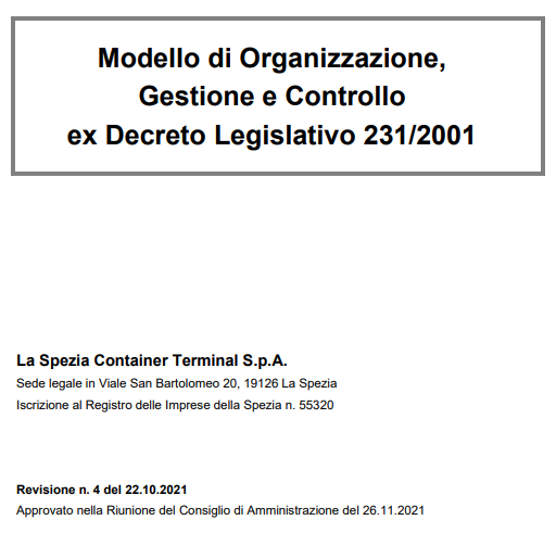 Modello di Organizzazione, Gestione e Controllo LSCT