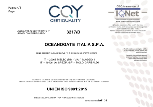 Oceanogate ISO 9001:2015