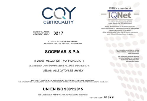 Sogemar ISO 9001:2015