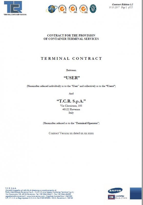 TCR Standard Contract