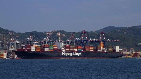 A ship in La Spezia Container Terminal