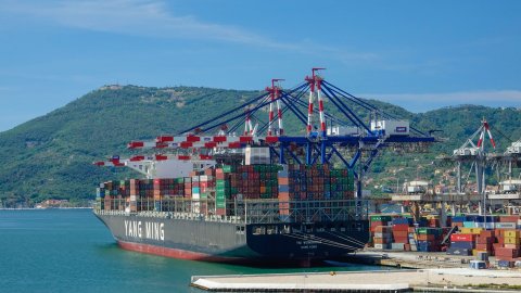 A ship in La Spezia Container Terminal