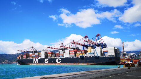 MSC Trieste berthed at Contship La Spezia Container Terminal